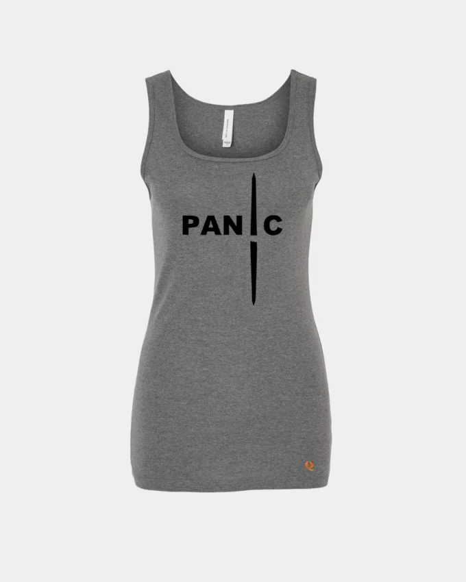 Panic In DC Political Tank Top Made In America Gray Women's