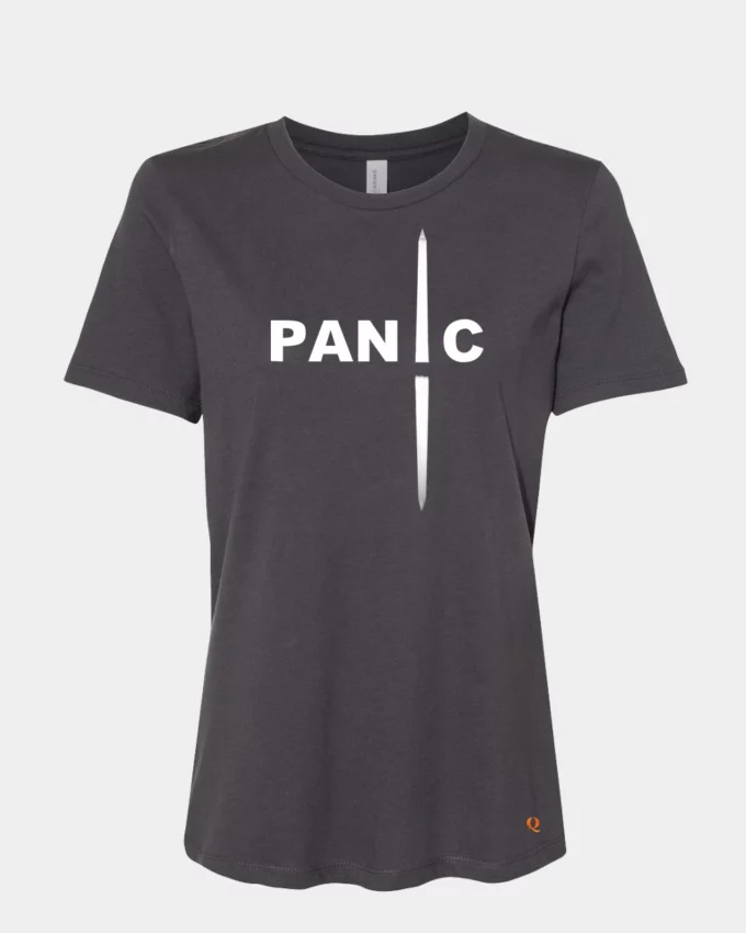 Panic In DC Political Tee Shirt Made In America Gray Women's