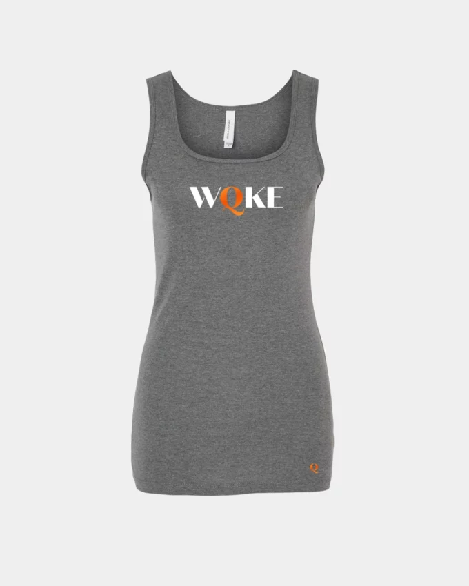 WQKE Tank Top Made In America Gray Women's