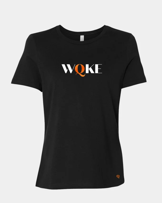 WQKE Tee Shirt Made In America Black Women's