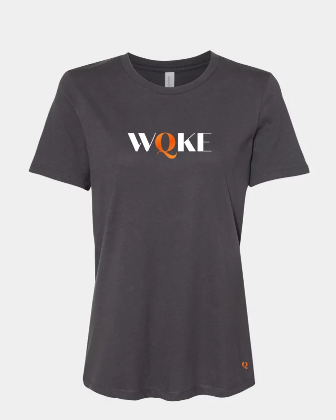 WQKE Tee Shirt Made In America Gray Women's