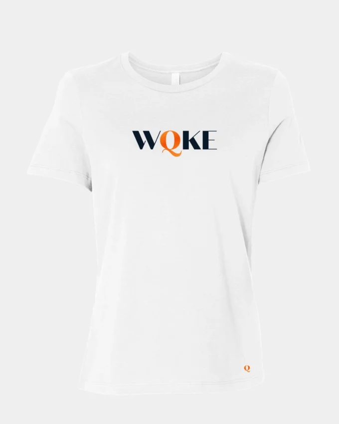 WQKE Tee Shirt Made In America White Women's