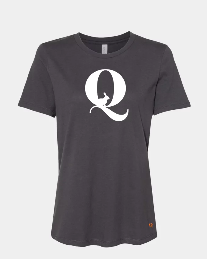 Q Rabbit Political Meme T Shirt Women's Gray