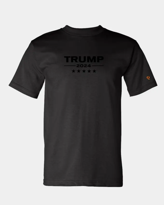 Trump 2024 Tee Shirt Black On Black Mens
