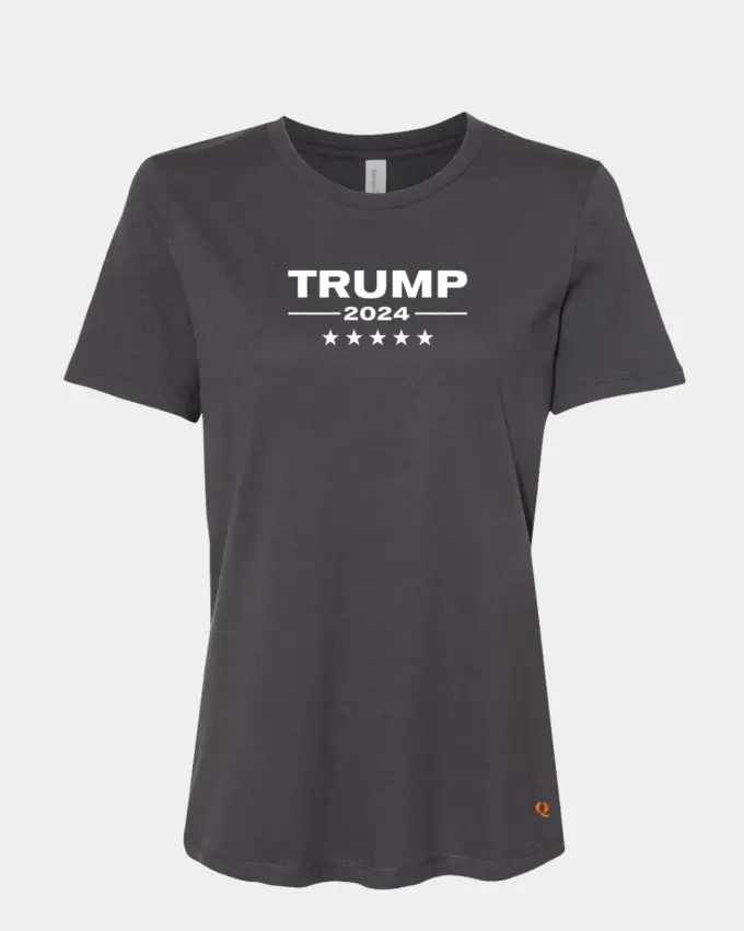 Trump 2024 Tee Shirt Gray Womens